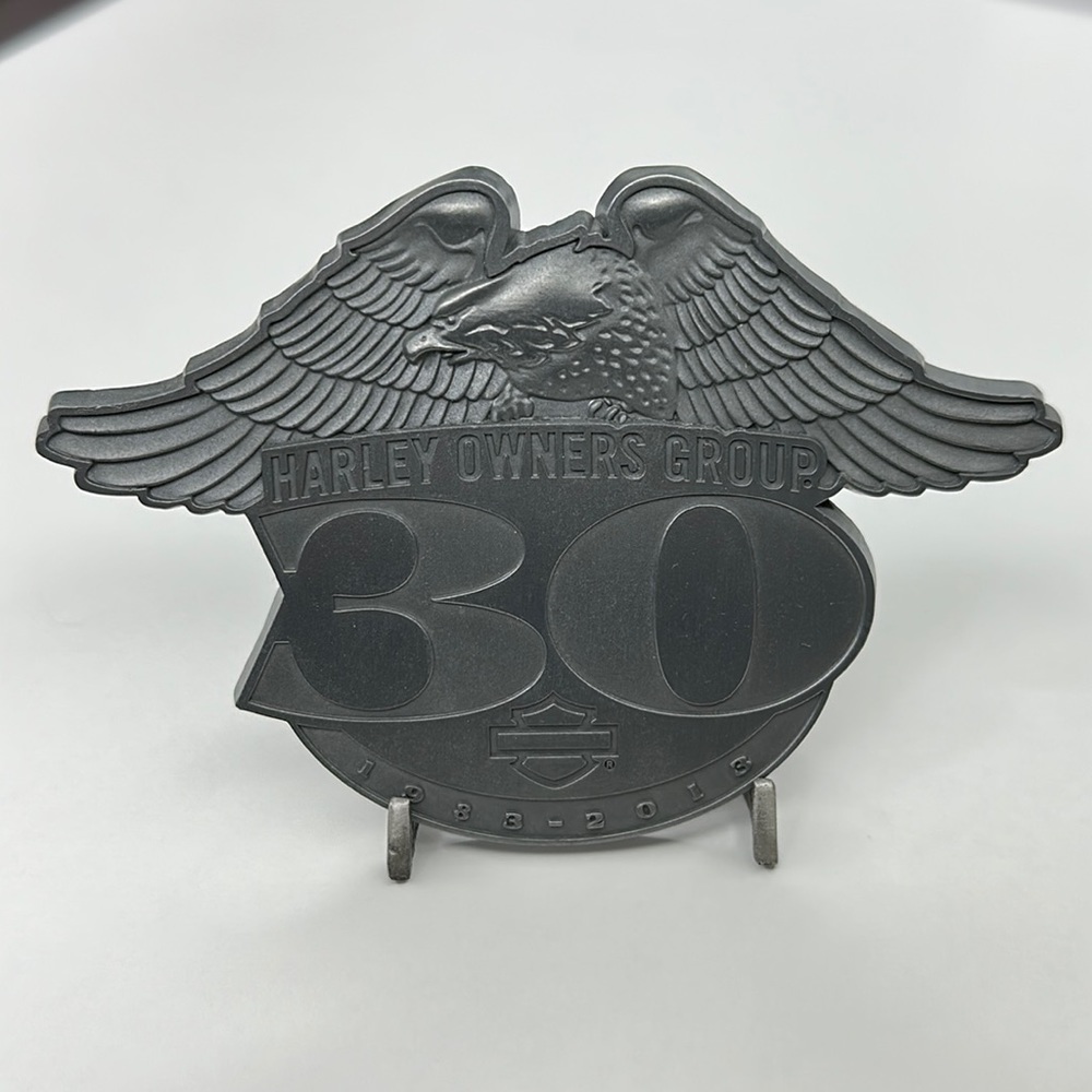 Harley-Davidson HOG 30th Anniversary Collector Metal Plaque with Stand
